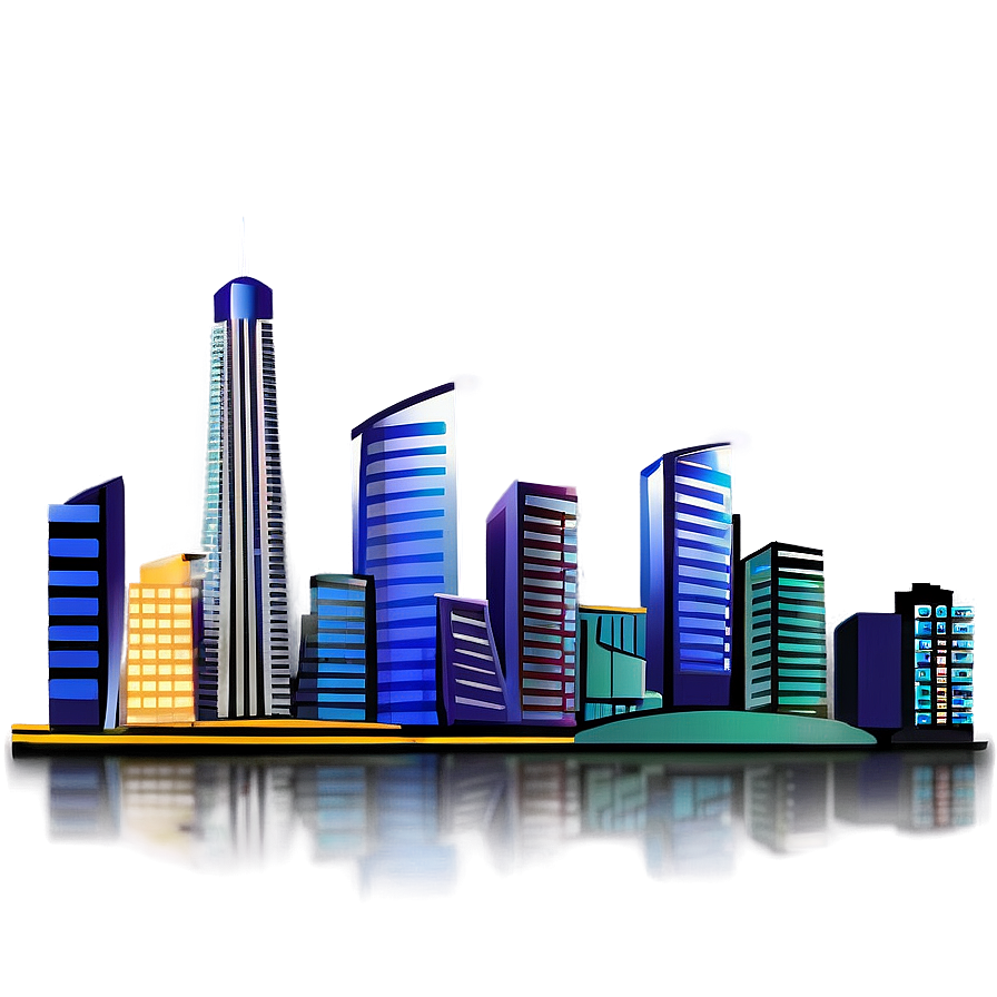 City Skyline PNG hqm PNG with transparent background