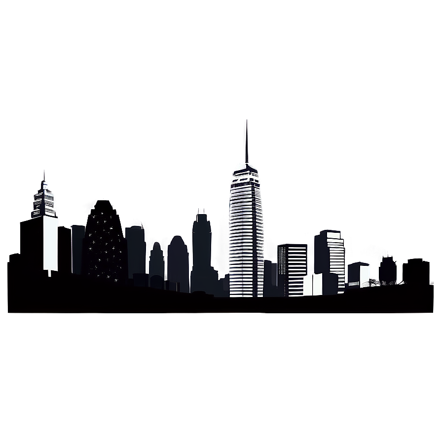 City Skyline Silhouette Png Hbh65