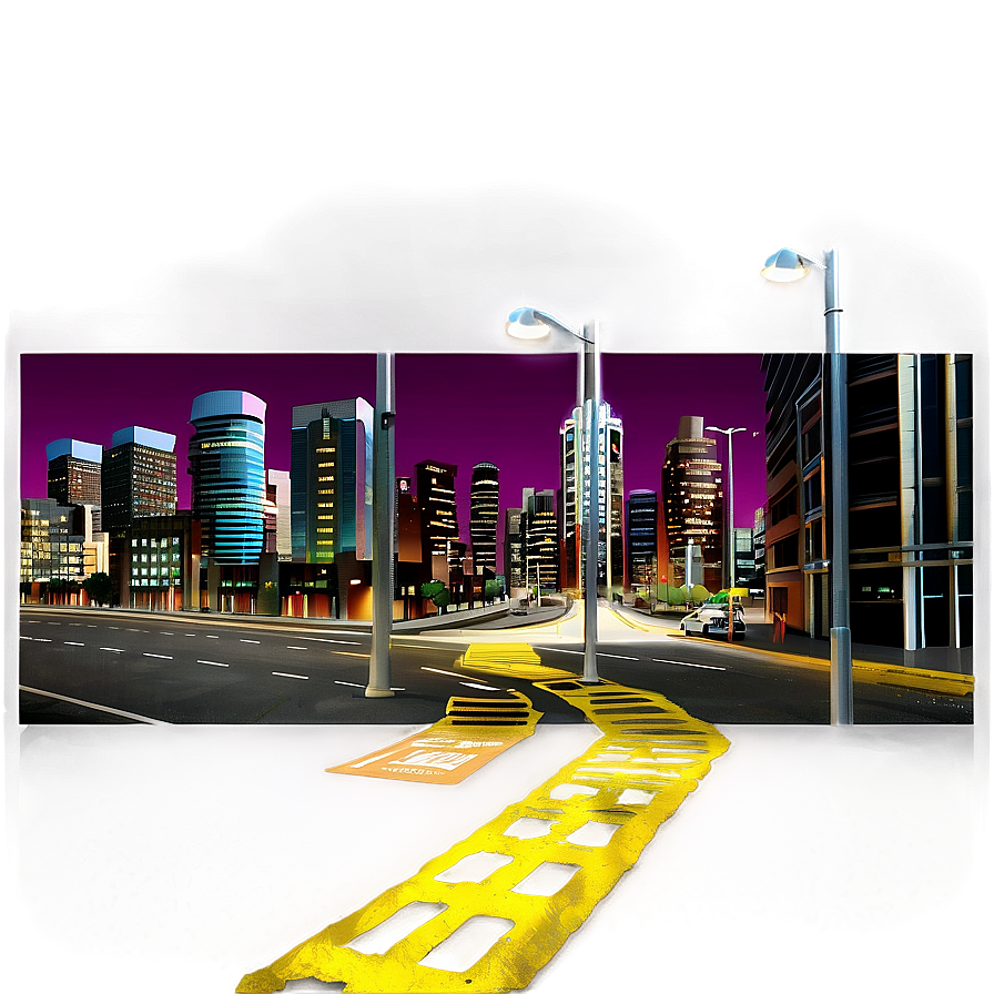 City Street View PNG 06112024 PNG with transparent background