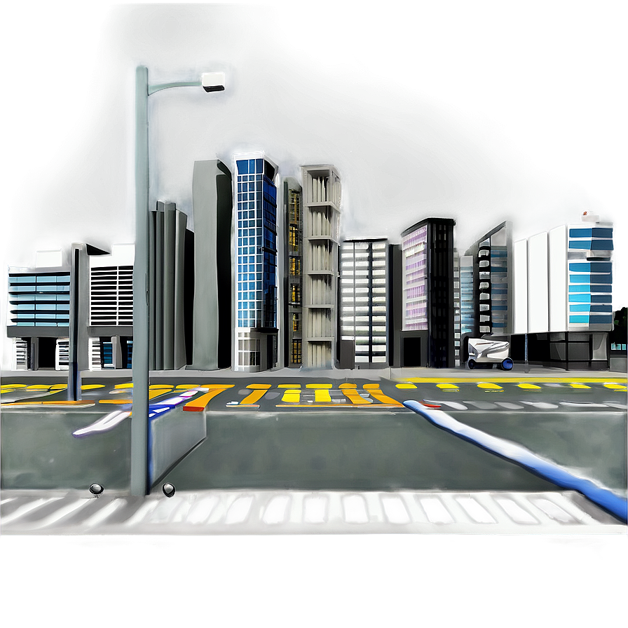 City Street View PNG sos PNG with transparent background