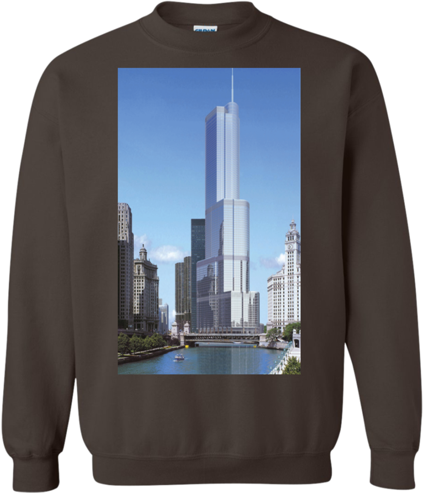 Trump Tower Hoodie, Sweatshirt - Burj Khalifa Vs Trump Tower, HD Png Download PNG with transparent background