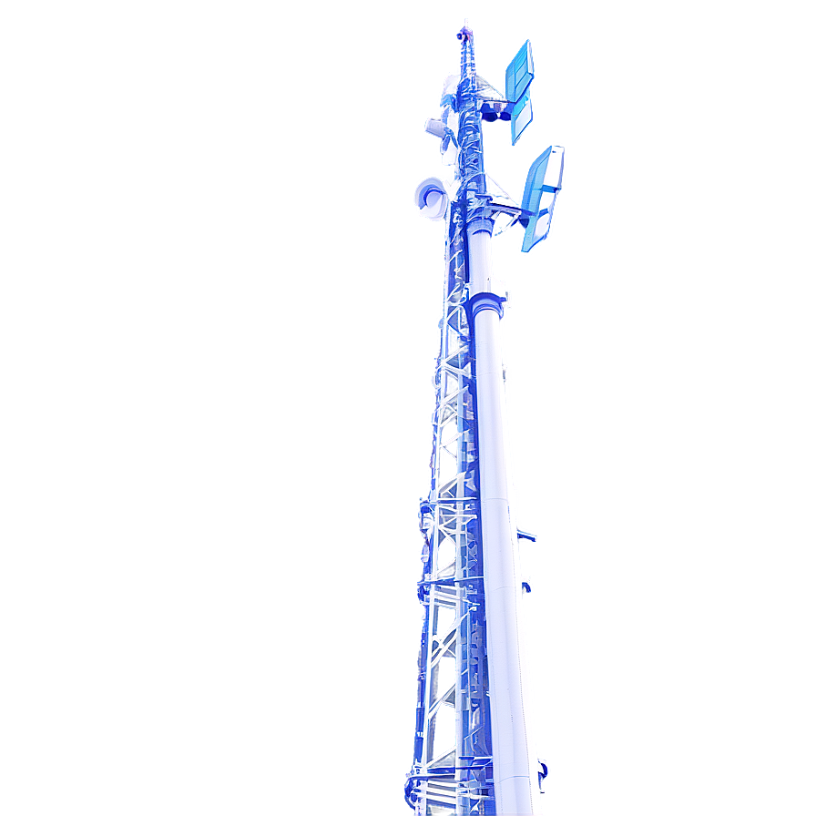 Cityscape With Cell Tower Png Cuc1