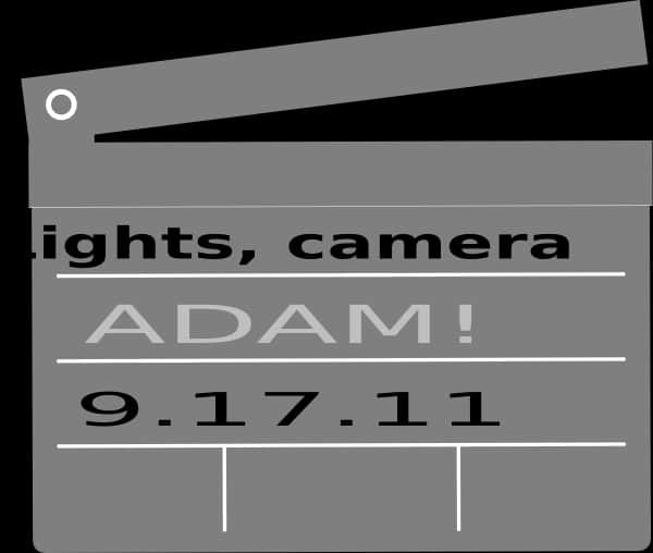 Clapperboard Graphic Adam091711 PNG with transparent background