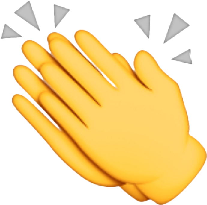 Clapping_ Hand_ Emoji PNG with transparent background