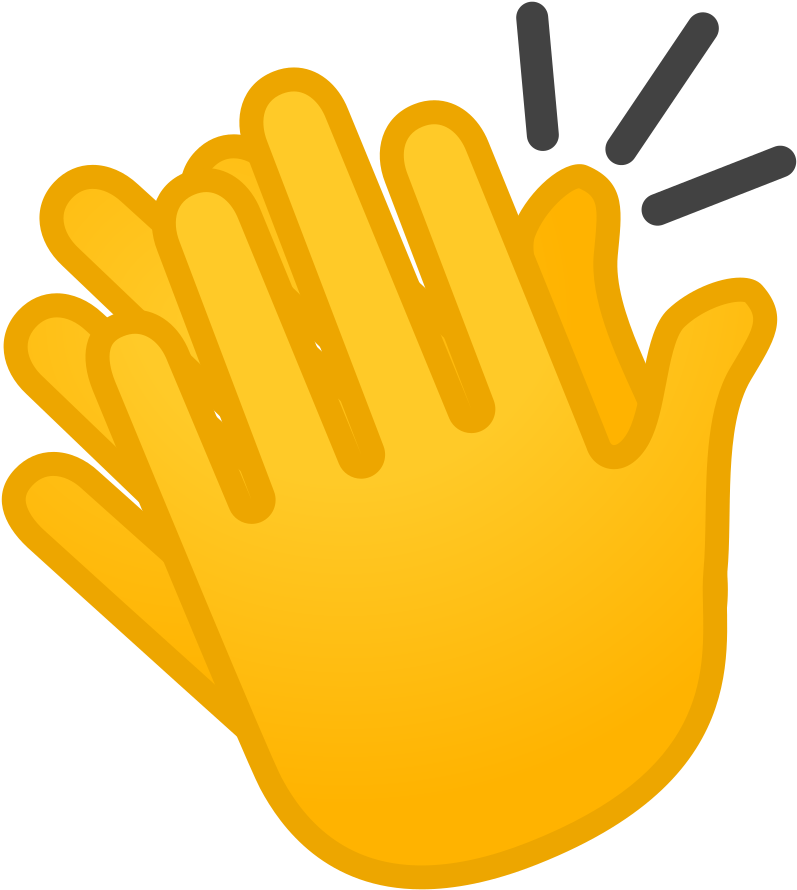Clapping Hand Emoji PNG with transparent background