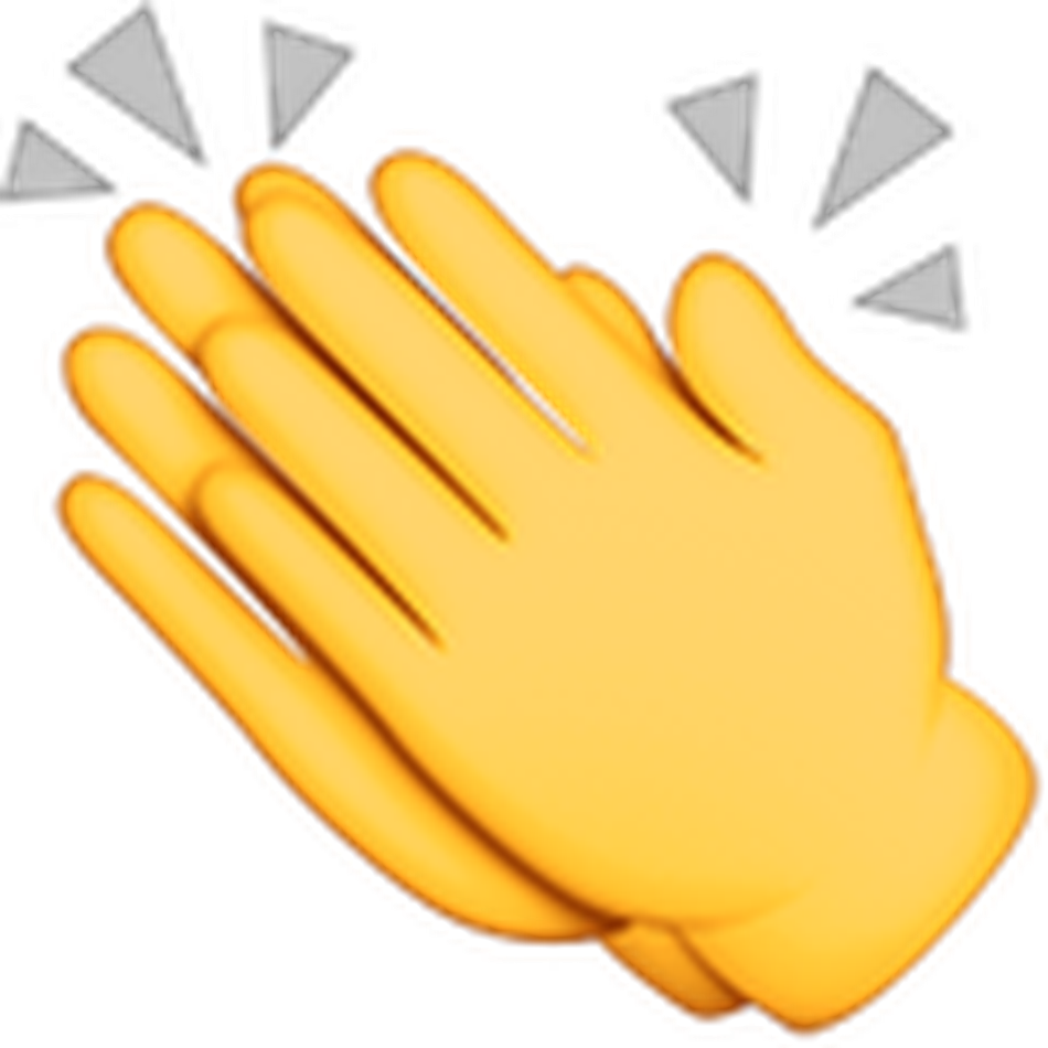 Clapping_ Hand_ Emoji PNG with transparent background