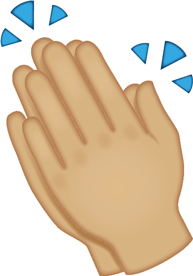 Clapping_ Hand_ Emoji_with_ Motion_ Lines PNG with transparent background