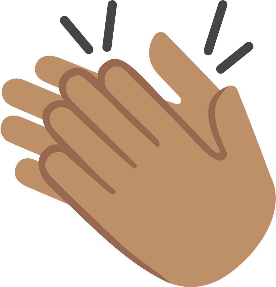 Clapping Hand Icon PNG with transparent background