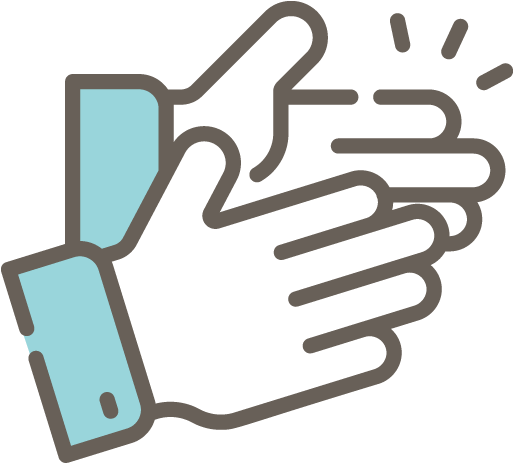 Clapping Hands Icon PNG with transparent background