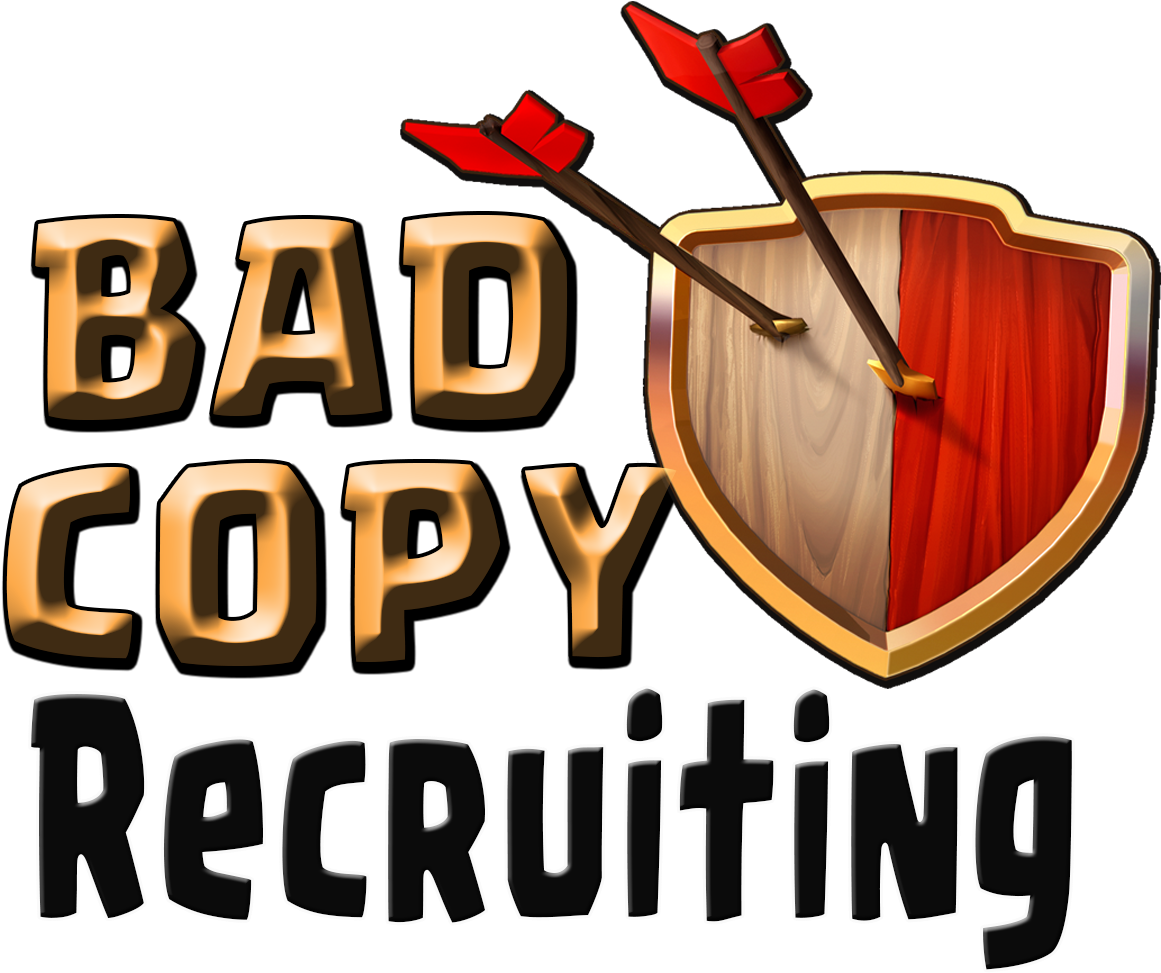 Clash Of Clans Bad Copy Recruiting Logo