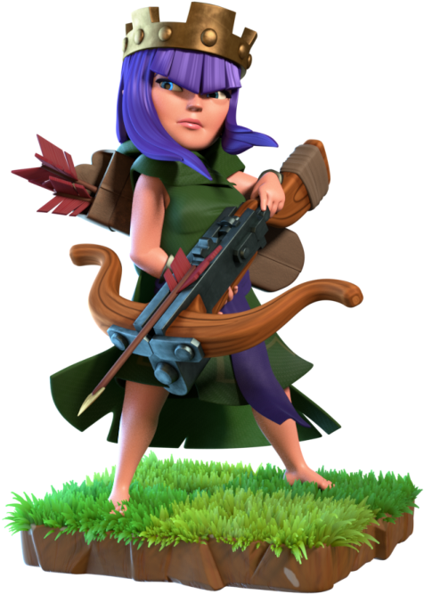 Clashof Clans Archer Queen Render