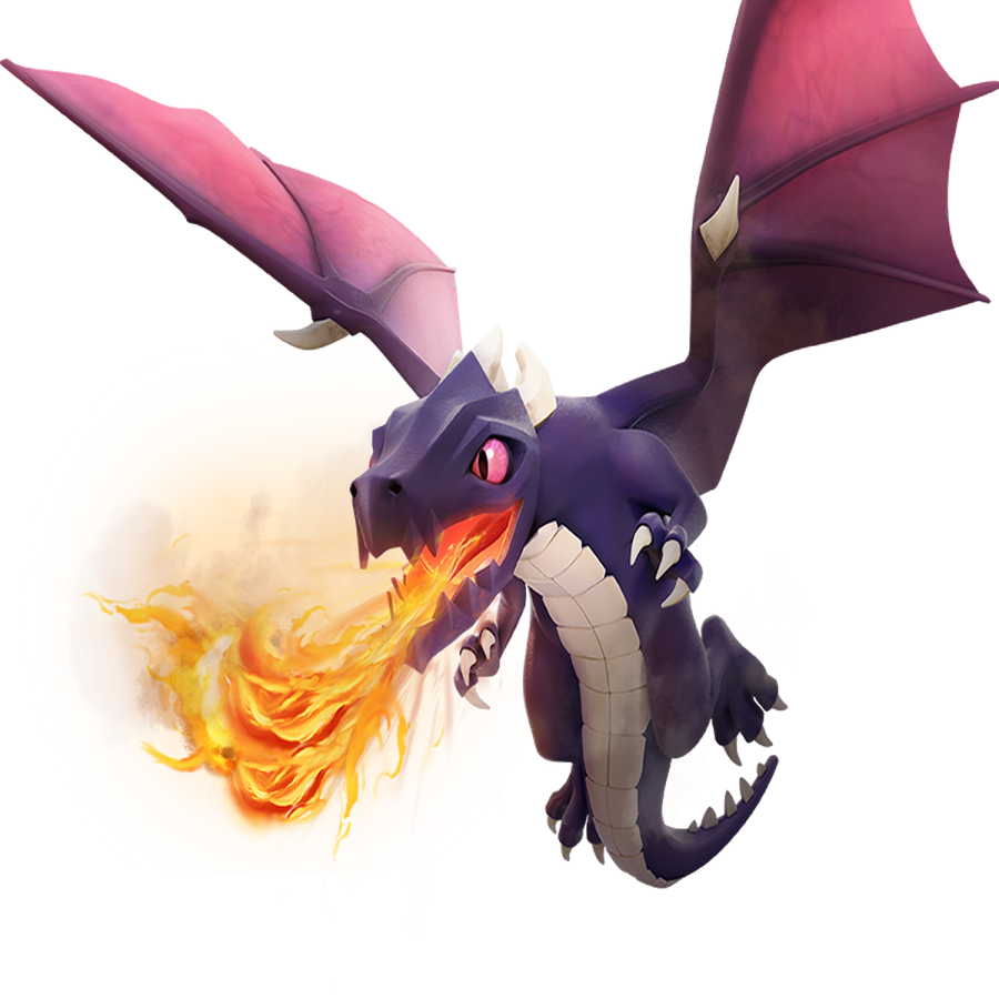 Clashof Clans Dragon Breathing Fire