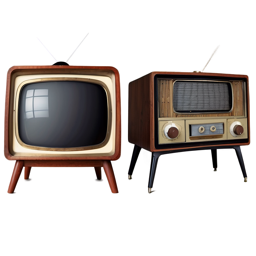 Classic 1950s Television Set Png 05252024