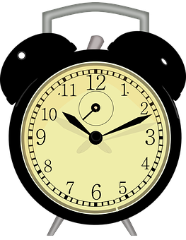 Classic Alarm Clock Illustration PNG with transparent background