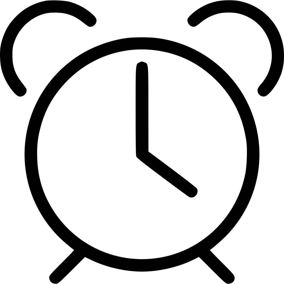 Alarm Clock Clipart Black Png, Transparent Png PNG with transparent background