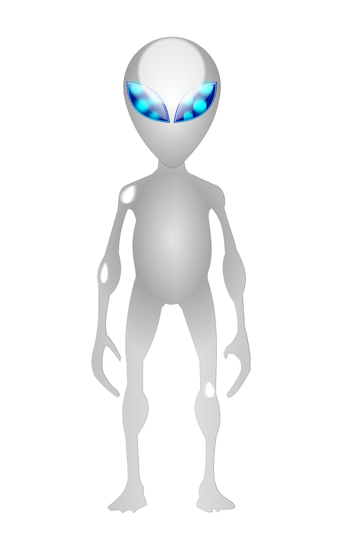 Classic Alien Illustration PNG with transparent background