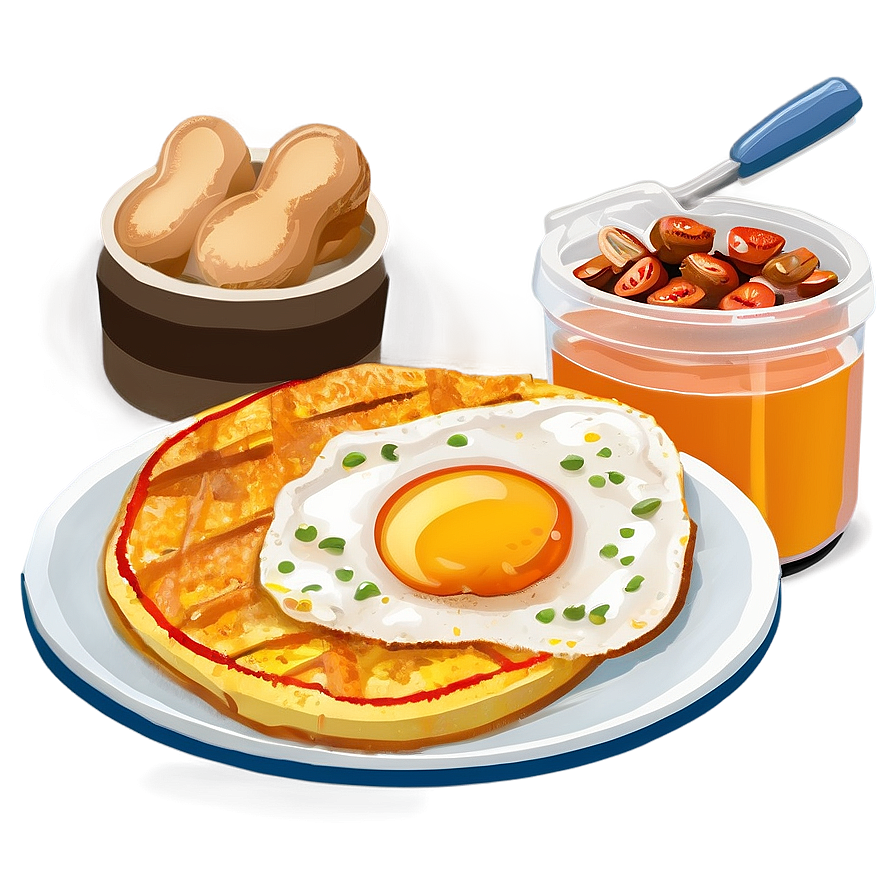 Classic American Breakfast Png 24