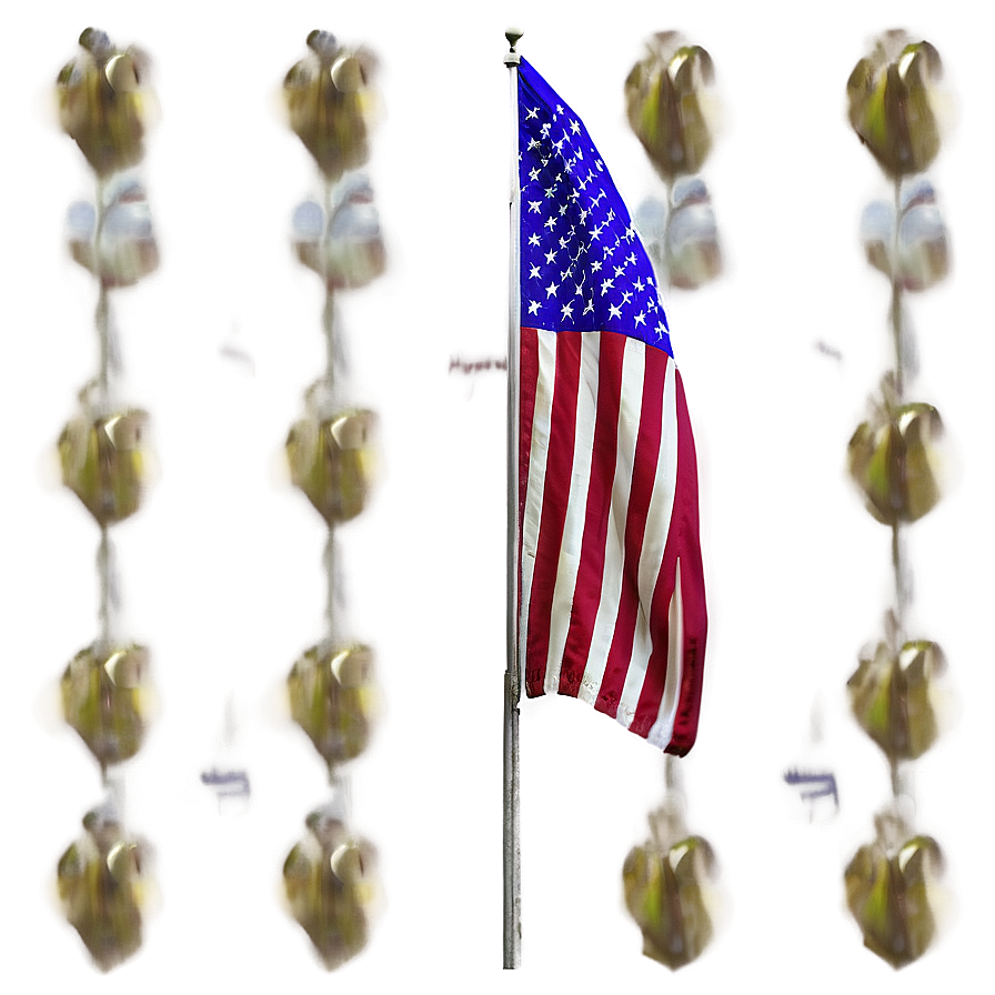 Classic American Flag on Pole PNG efh PNG with transparent background