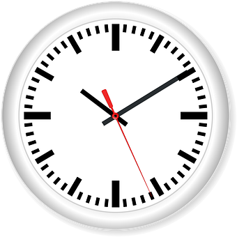 Classic Analog Clock Face PNG with transparent background