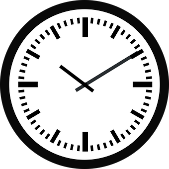 Classic Analog Clock Face PNG with transparent background