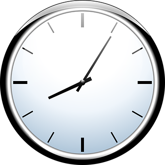 Classic Analog Clock PNG with transparent background
