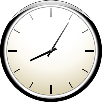 Classic Analog Clock PNG with transparent background