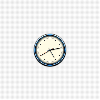 Classic Analog Wall Clock PNG with transparent background
