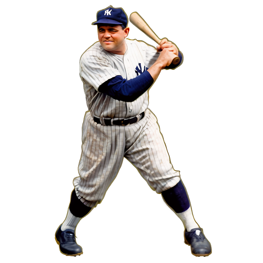 Classic Babe Ruth Yankees Png Dsb2