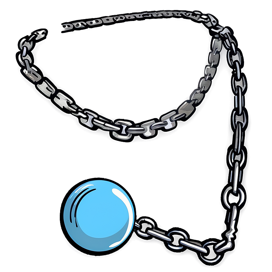 Classic Ball And Chain Outline Png Mca71