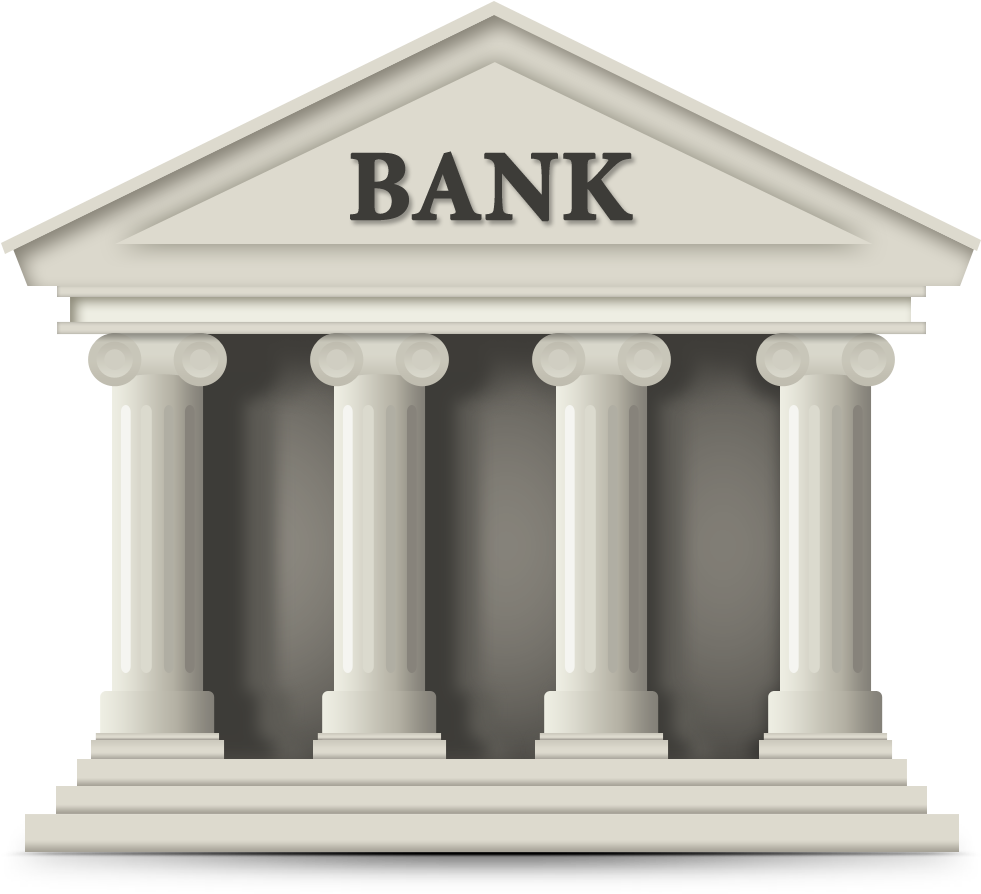 Classic Bank Building Illustration