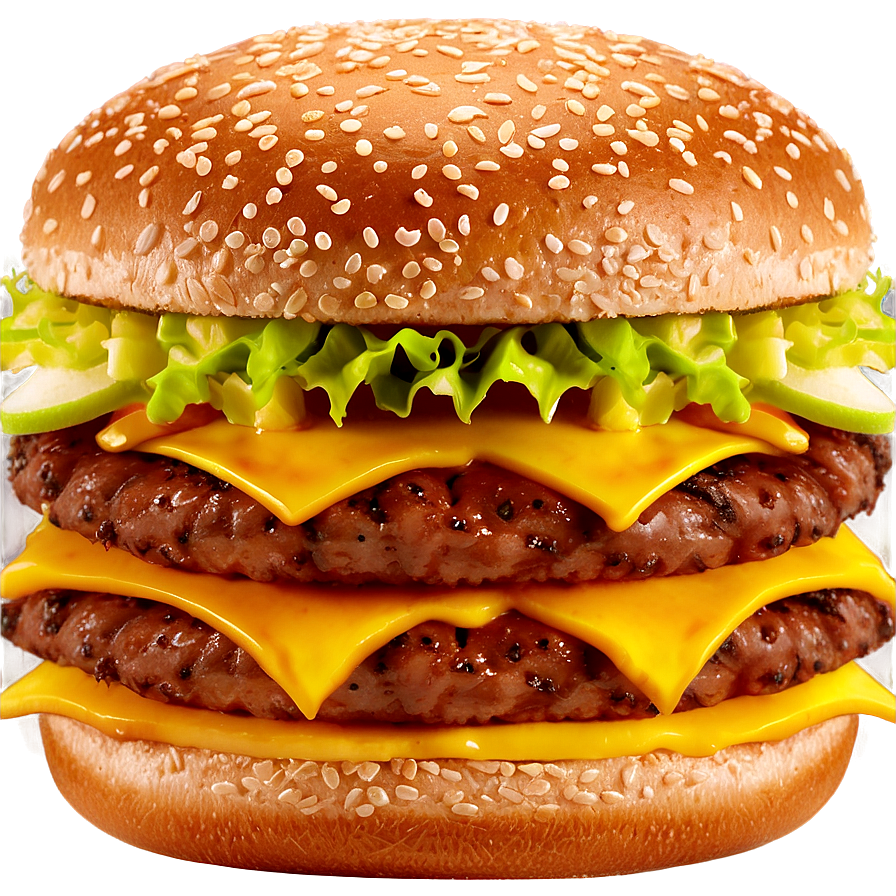 Classic Big Mac Burger PNG get PNG image with a transparent background, free high-resolution download