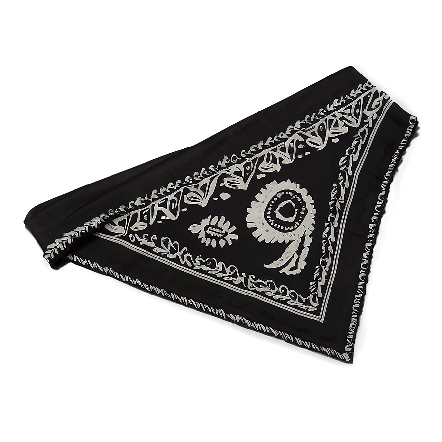 Classic Black Bandana Png 10