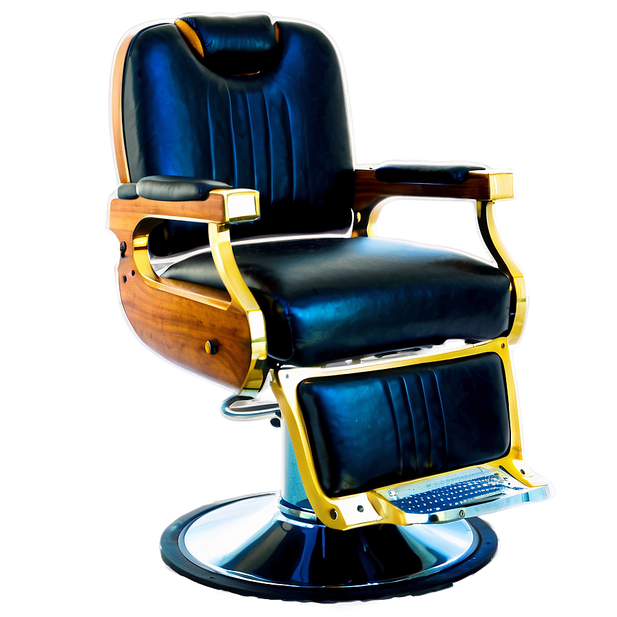 Classic Black Barber Chair Png 06282024