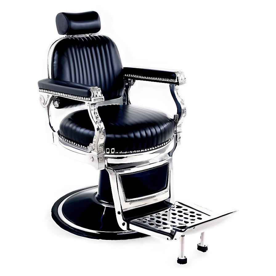 Classic Black Barber Chair Png 06282024