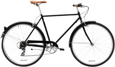 Classic Black Bicycle Transparent Background