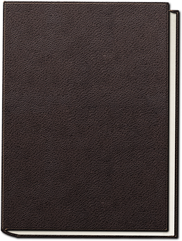 Classic Black Book Cover PNG with transparent background