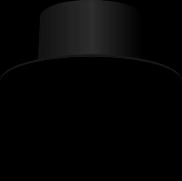Classic Black Fedora Hat PNG with transparent background