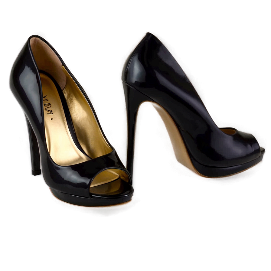 Classic Black Heels Png 06122024