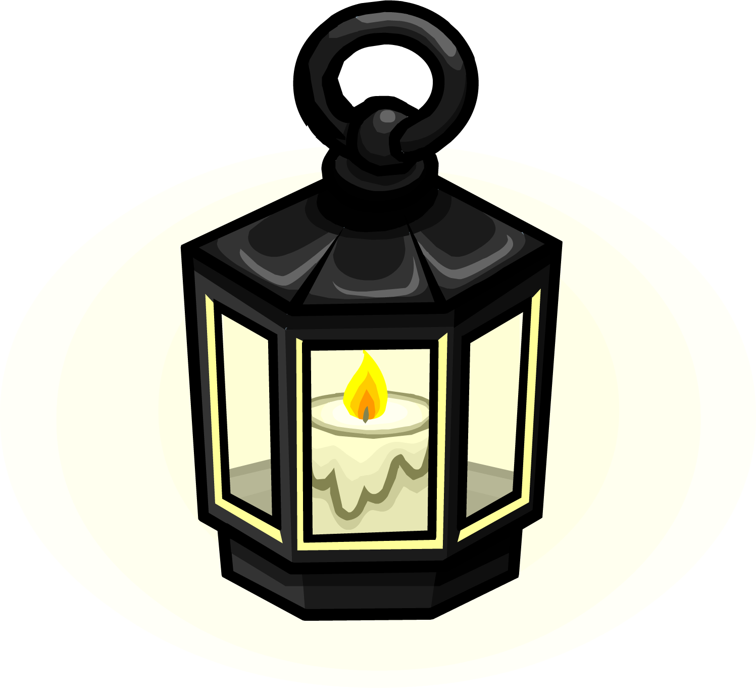 Classic Black Lantern Illustration PNG with transparent background