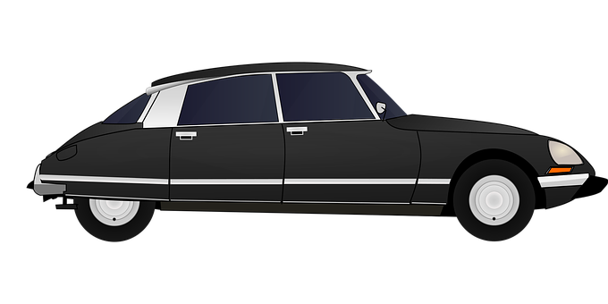 Classic Black Sedan Illustration