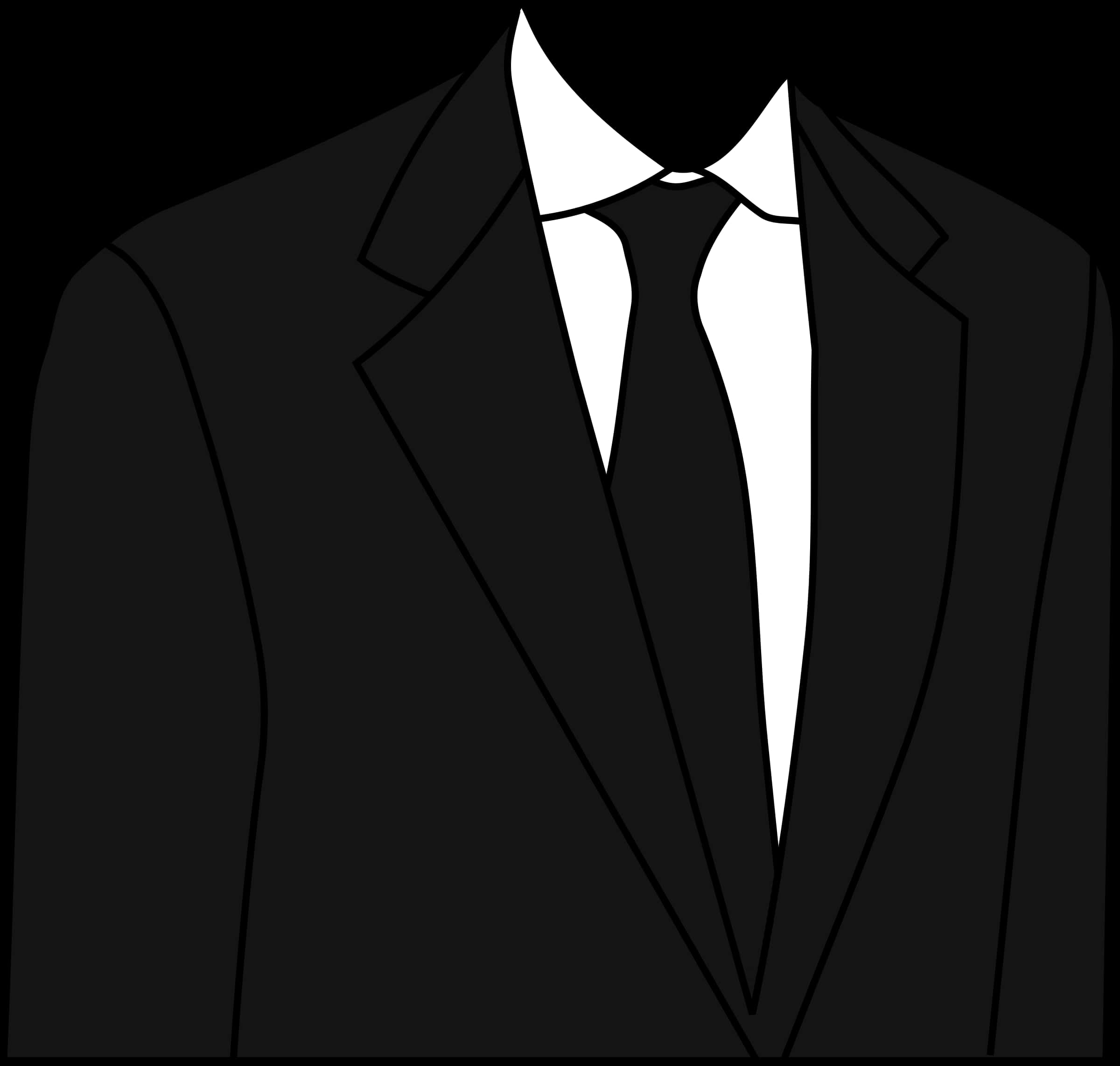 Classic Black Suit Illustration