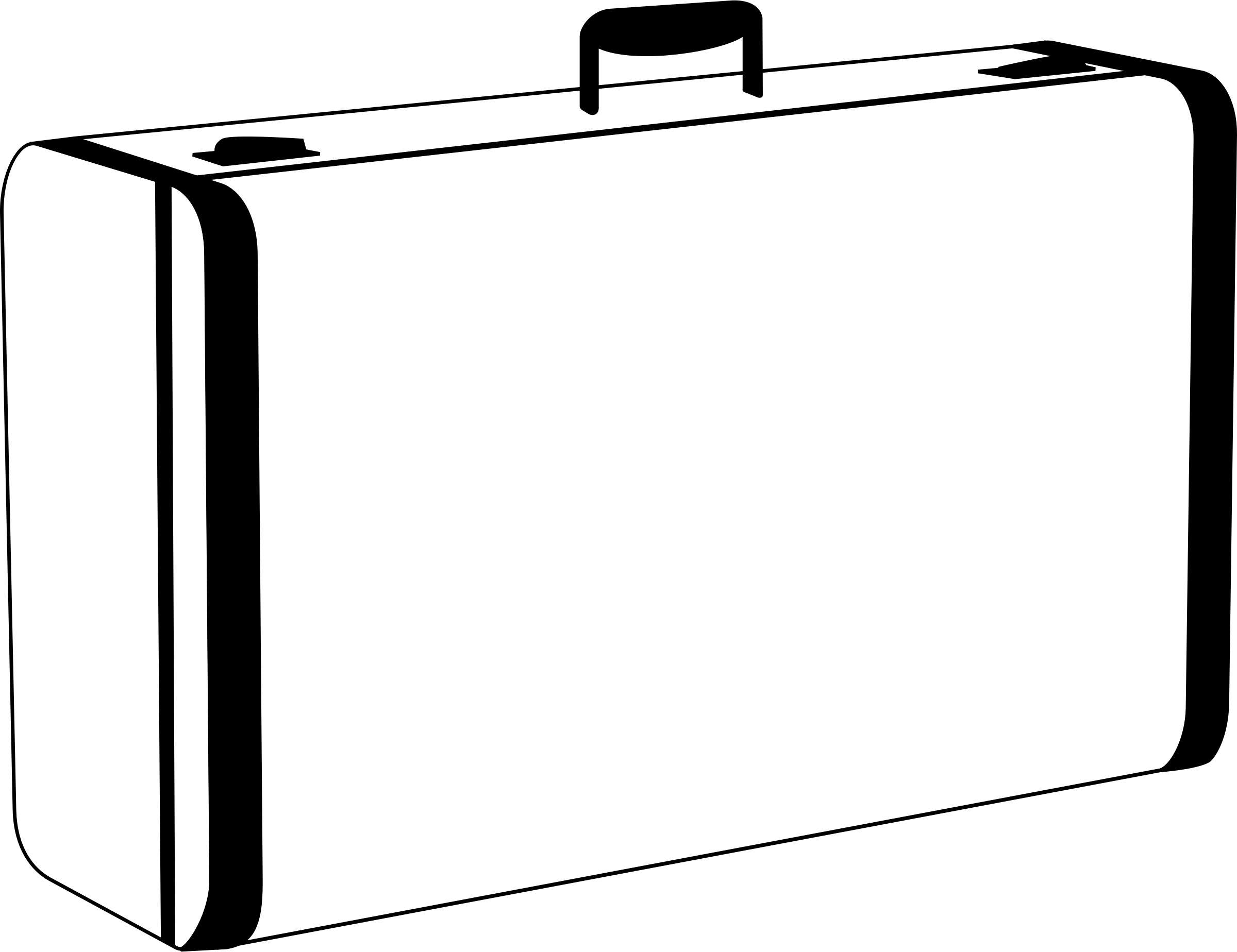 White Suitcase Clip Arts - Suitcase Black And White, HD Png Download PNG with transparent background