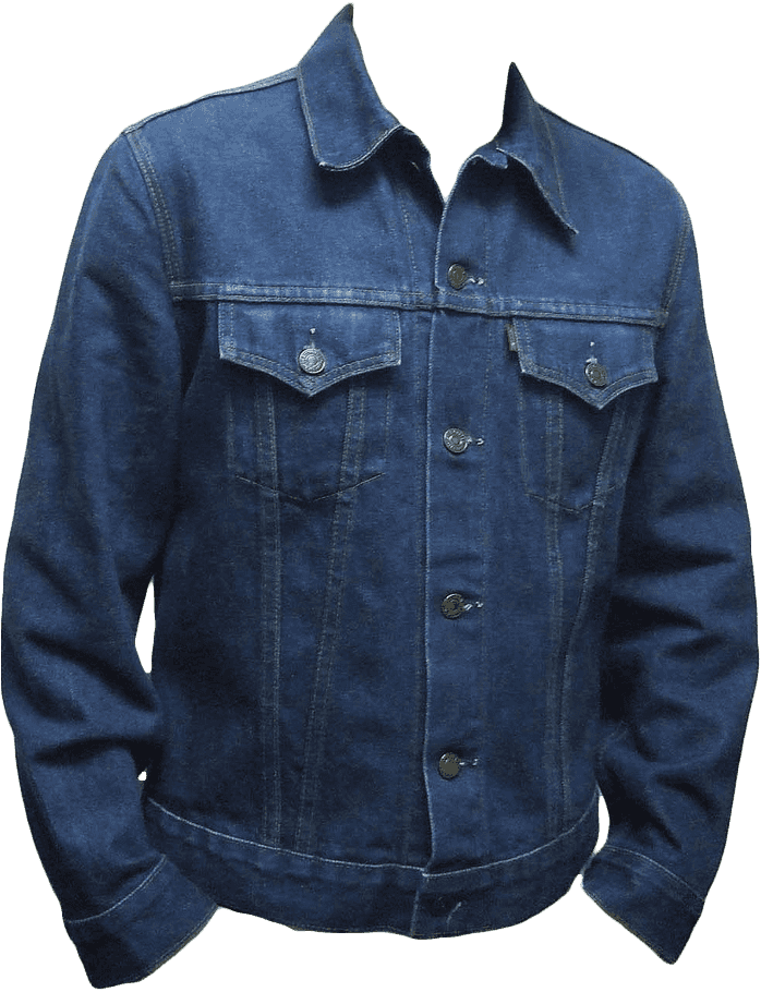 Classic Blue Denim Jacket PNG with transparent background