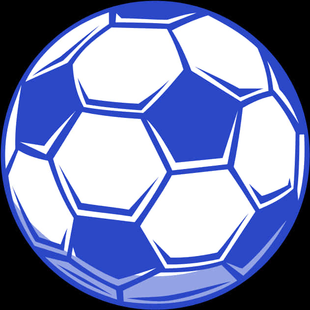 Classic Blueand White Soccer Ball Illustration