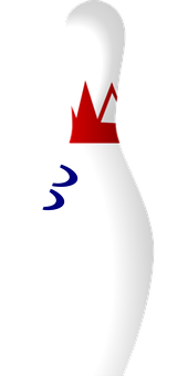 Classic Bowling Pin Graphic PNG with transparent background