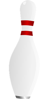 Classic Bowling Pin Graphic PNG with transparent background