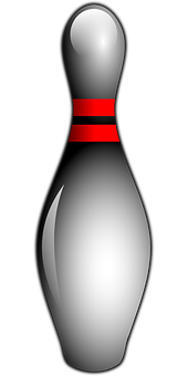 Classic Bowling Pin Graphic PNG with transparent background