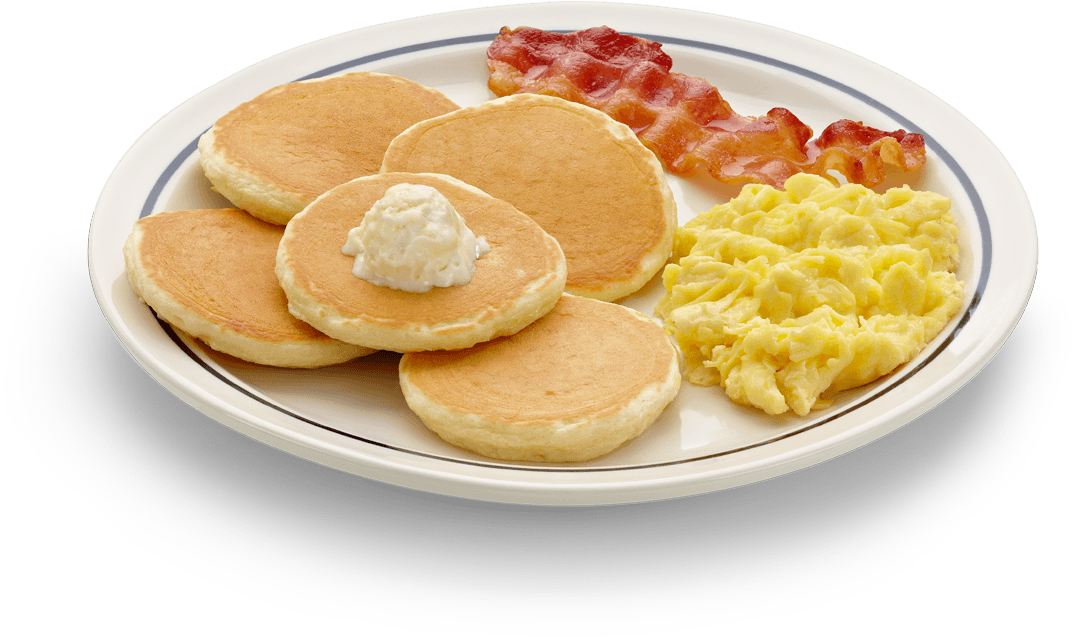 Eggs, Pancakes, And The Raising Of A Child Kelsey Crichton - Pancakes With Egg And Bacon, HD Png Download PNG with transparent background