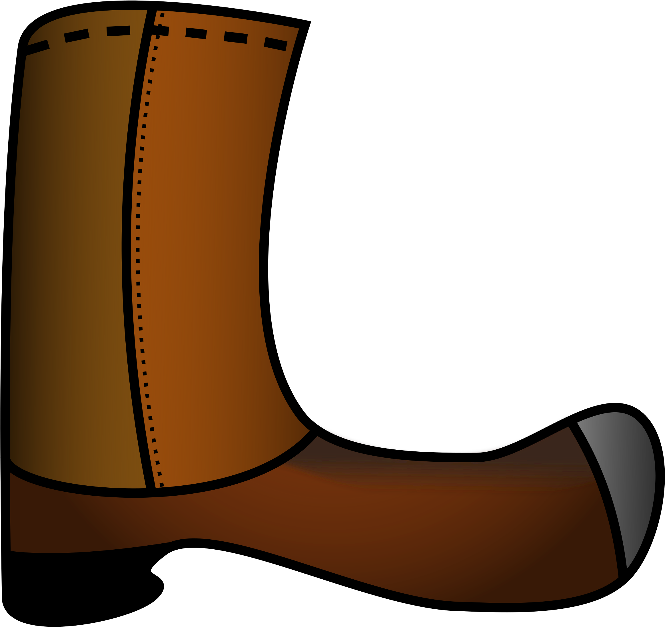 Classic Brown Cowboy Boot Illustration