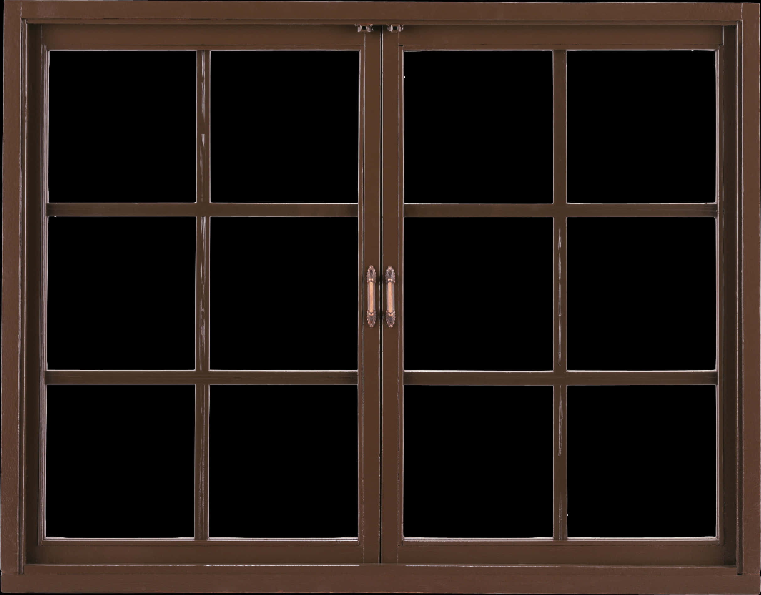 Classic Brown Windowwith Panes